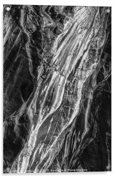 Tamina Gorge Monochrome Acrylic by DiFigiano Photography