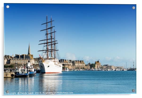 Sea Cloud II at Saint Malo Acrylic by DiFigiano Photography