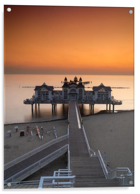 Sellin Pier Sunrise Acrylic by DiFigiano Photography