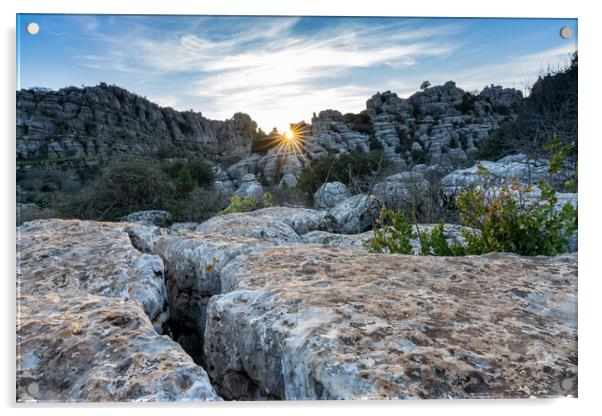 Evening Sun At El Torcal Acrylic by DiFigiano Photography