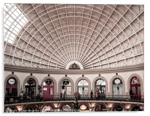 Leeds Corn Exchange Acrylic by Linda Borscika