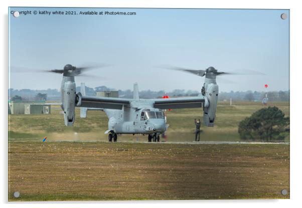 Bell Boeing V-22 Osprey Helicopter   Acrylic by kathy white