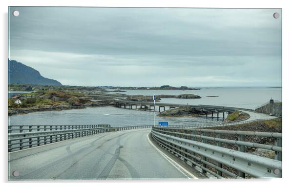  Atlantic highway Norway Acrylic by kathy white