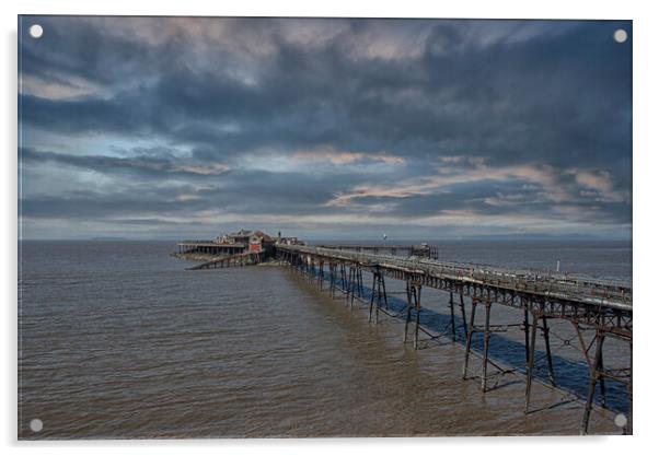 Rustic Beauty of Birnbeck Pier,Weston-Super-mare, Acrylic by kathy white