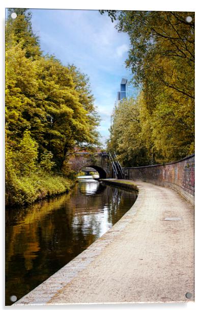 Birmingham city centre, canal Acrylic by kathy white