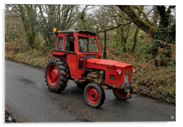 Zetor 35M old Vintage tractor Acrylic by kathy white