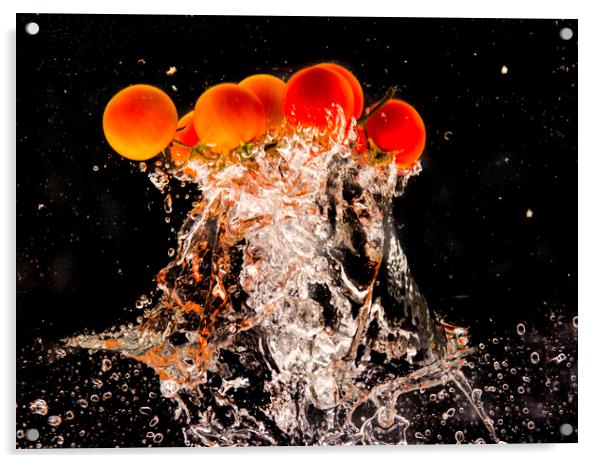 Tomato Eruption Acrylic by kathy white