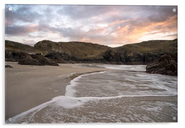 Kynance Cove  Cornwall Acrylic by kathy white