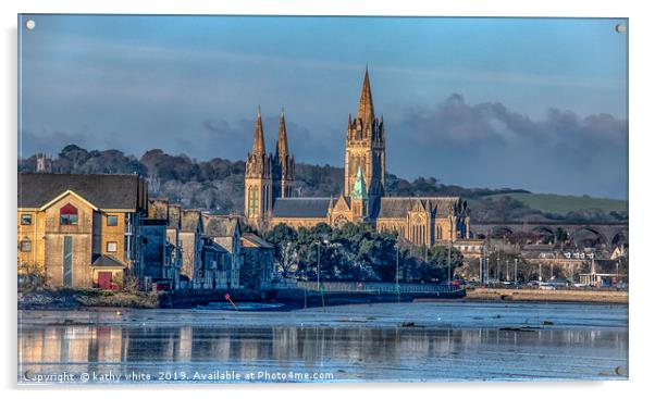 Truro Cathedral Cornwall Acrylic by kathy white