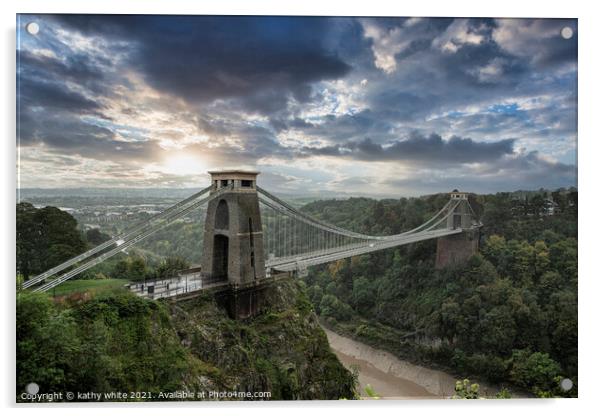 Clifton Suspension Bridge,  Bristol  Acrylic by kathy white