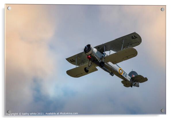 Royal Navy Fairey Swordfish airplane,plane Acrylic by kathy white