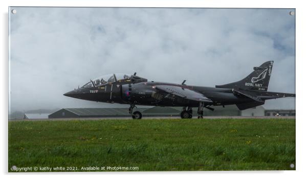 Harrier T12 Royal Navy jet  Airplane Acrylic by kathy white