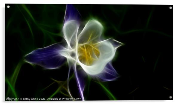 white yellow purple flower,Daffodil,mother's day,f Acrylic by kathy white