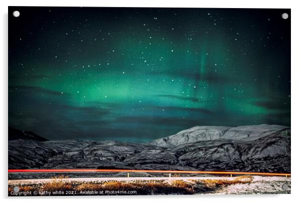 Northern Lights, Iceland,aurora,  polar lights, no Acrylic by kathy white