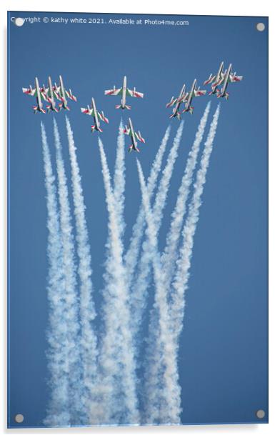 The Frecce Tricolori, are the current Italian Air  Acrylic by kathy white