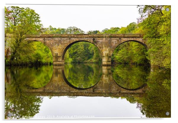Prebends Bridge, Durham City Acrylic by Lrd Robert Barnes