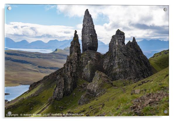 The Old Man of Storr Acrylic by Lrd Robert Barnes