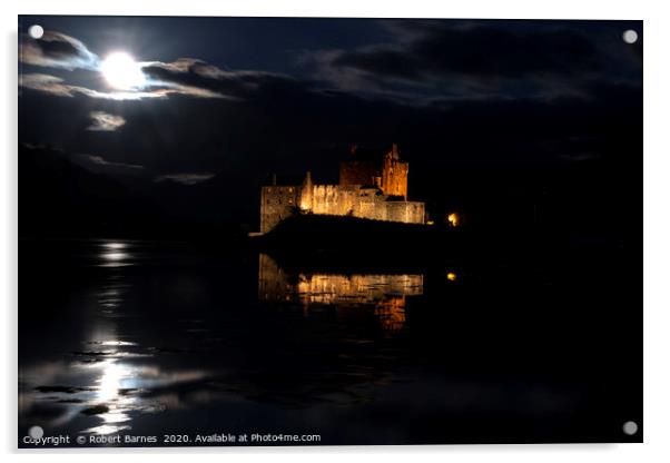 Eilean Donan Castle at Night Acrylic by Lrd Robert Barnes