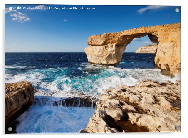 The Azure Window Acrylic by Clive Rees