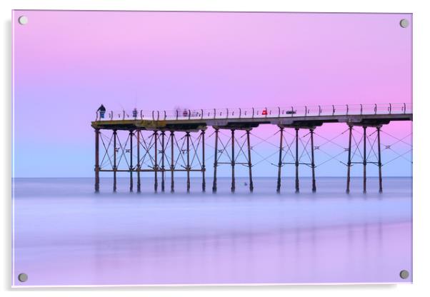Saltburn by the sea Acrylic by Daniel kenealy