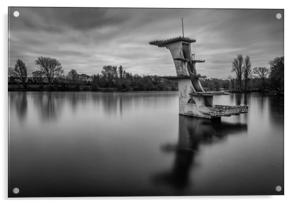 The old diving board  Acrylic by Nicholas Jones