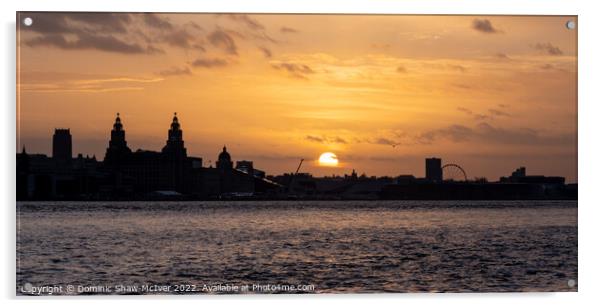 Liverpool Waterfront Sunrise Acrylic by Dominic Shaw-McIver