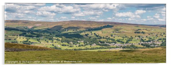 Middleton in Teesdale Panorama Acrylic by Richard Laidler