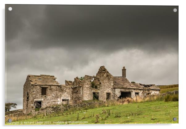 High Stonygill Farm Ruins (2) Acrylic by Richard Laidler