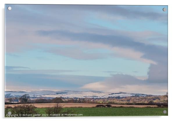 Towards a wintry Teesdale Acrylic by Richard Laidler