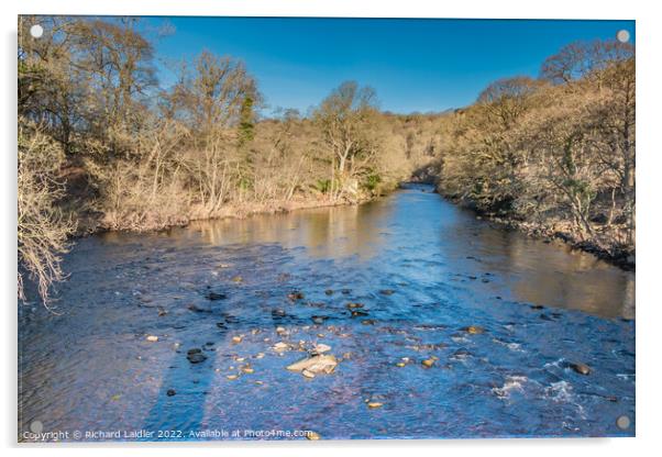 The River Tees at Cotherstone Acrylic by Richard Laidler