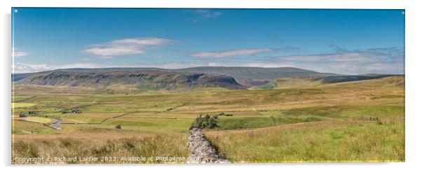 Cronkley Scar and Mickle Fell Panorama Acrylic by Richard Laidler