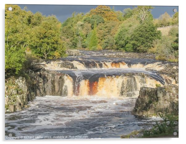 Autumn Drama at Low Force Waterfall, Teesdale Acrylic by Richard Laidler