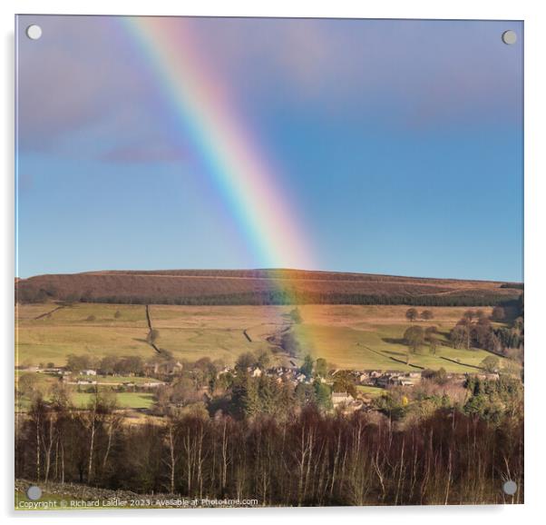 Rainbows End at Eggleston, Teesdale Acrylic by Richard Laidler