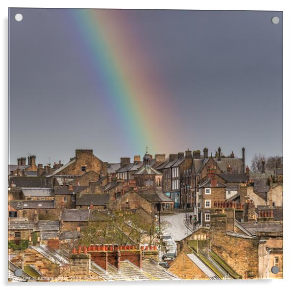 Barney Rooftops and Rainbow Acrylic by Richard Laidler