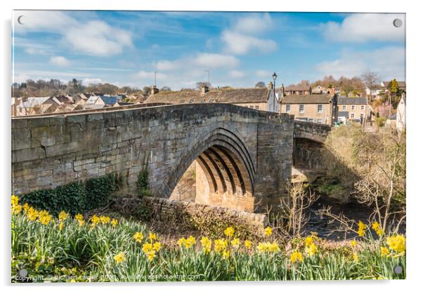 County Bridge, Barnard Castle, Teesdale Acrylic by Richard Laidler