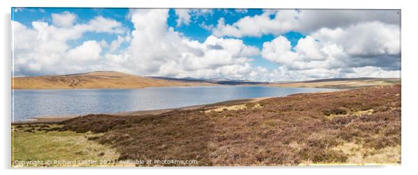 Cow Green Reservoir, Teesdale, Panorama Acrylic by Richard Laidler