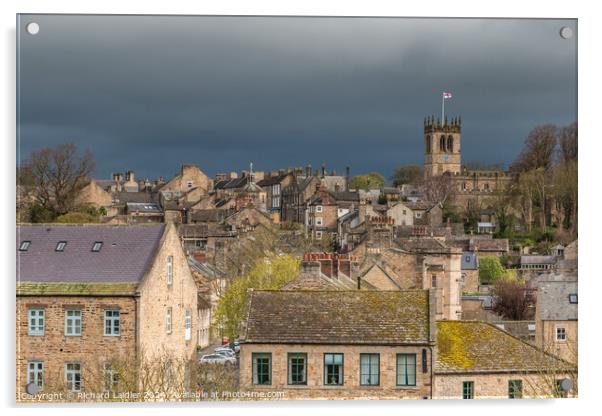 Barnard Castle Town from The Lendings Acrylic by Richard Laidler