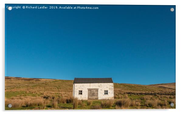 Solitary Barn at Snaisgill, Upper Teesdale Acrylic by Richard Laidler