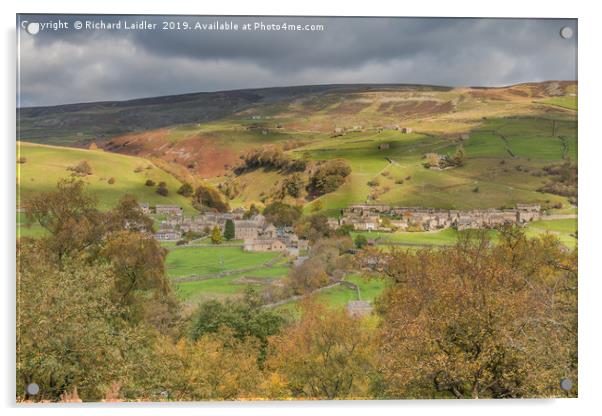 Gunnerside from Spring End, Swaledale, Yorkshire Acrylic by Richard Laidler