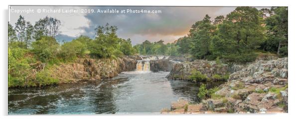Summer Solstice at Low Force Waterfall, Teesdale Acrylic by Richard Laidler