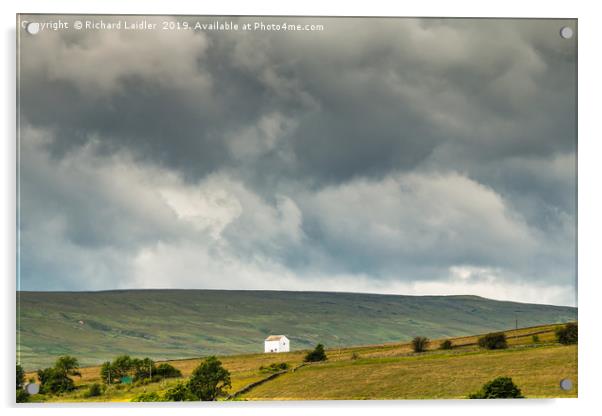 Teesdale Solitary Barn Acrylic by Richard Laidler