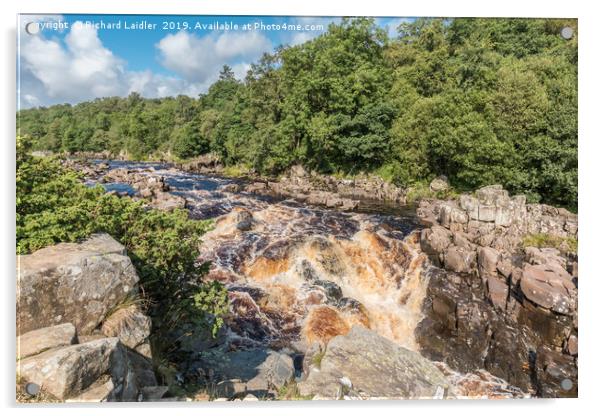 The River Tees Upstream from High Force Waterfall Acrylic by Richard Laidler