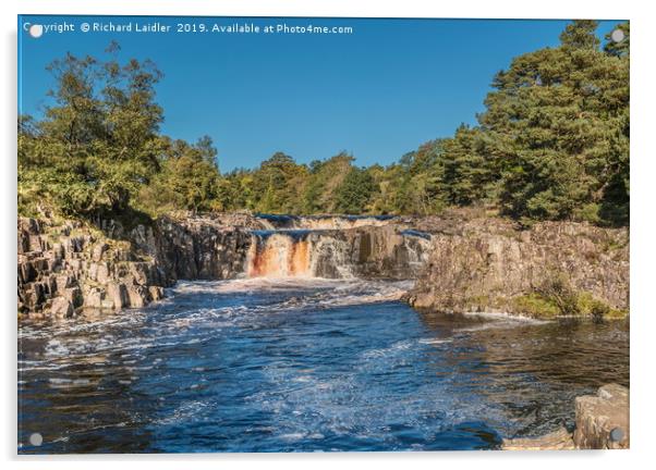 A Perfect Autumn Morning at Low Force Waterfall Acrylic by Richard Laidler