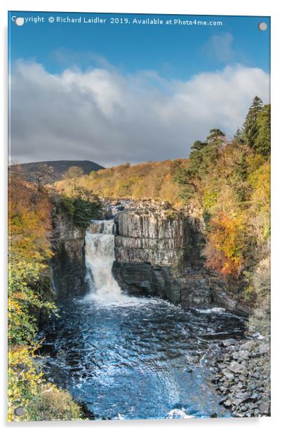 Autumn Colours at High Force Waterfall 2 Acrylic by Richard Laidler