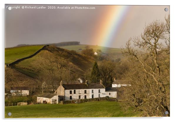 Rainbow's End at Dirt Pit Farm, Teesdale (2) Acrylic by Richard Laidler