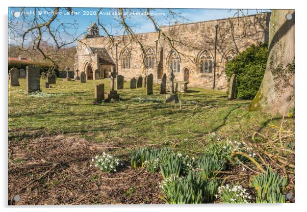 St Mary's, Wycliffe, Teesdale Acrylic by Richard Laidler