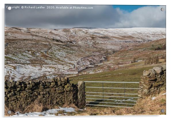 The Hudes Hope Valley in Winter (4) Acrylic by Richard Laidler