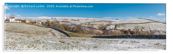 Ettersgill, Teesdale - Winter Panorama Acrylic by Richard Laidler
