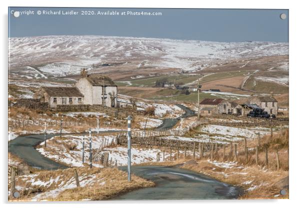Harwood Farms, Upper Teesdale Acrylic by Richard Laidler