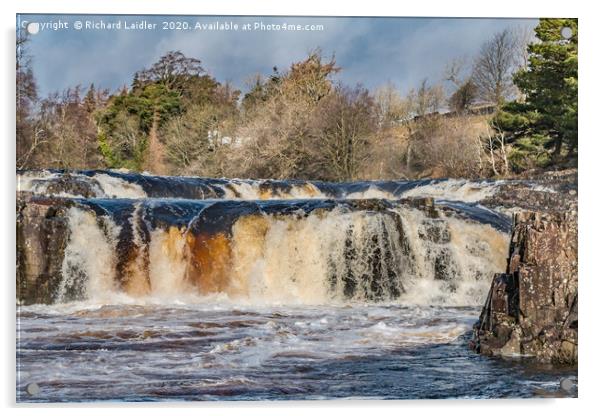 Low Force Waterfall, Teesdale Acrylic by Richard Laidler